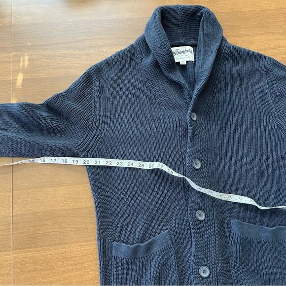 The Stronghold | Men’s Chunky Knit Cowl Collar Button Front Cardigan Pockets Med - Picture 7 of 9